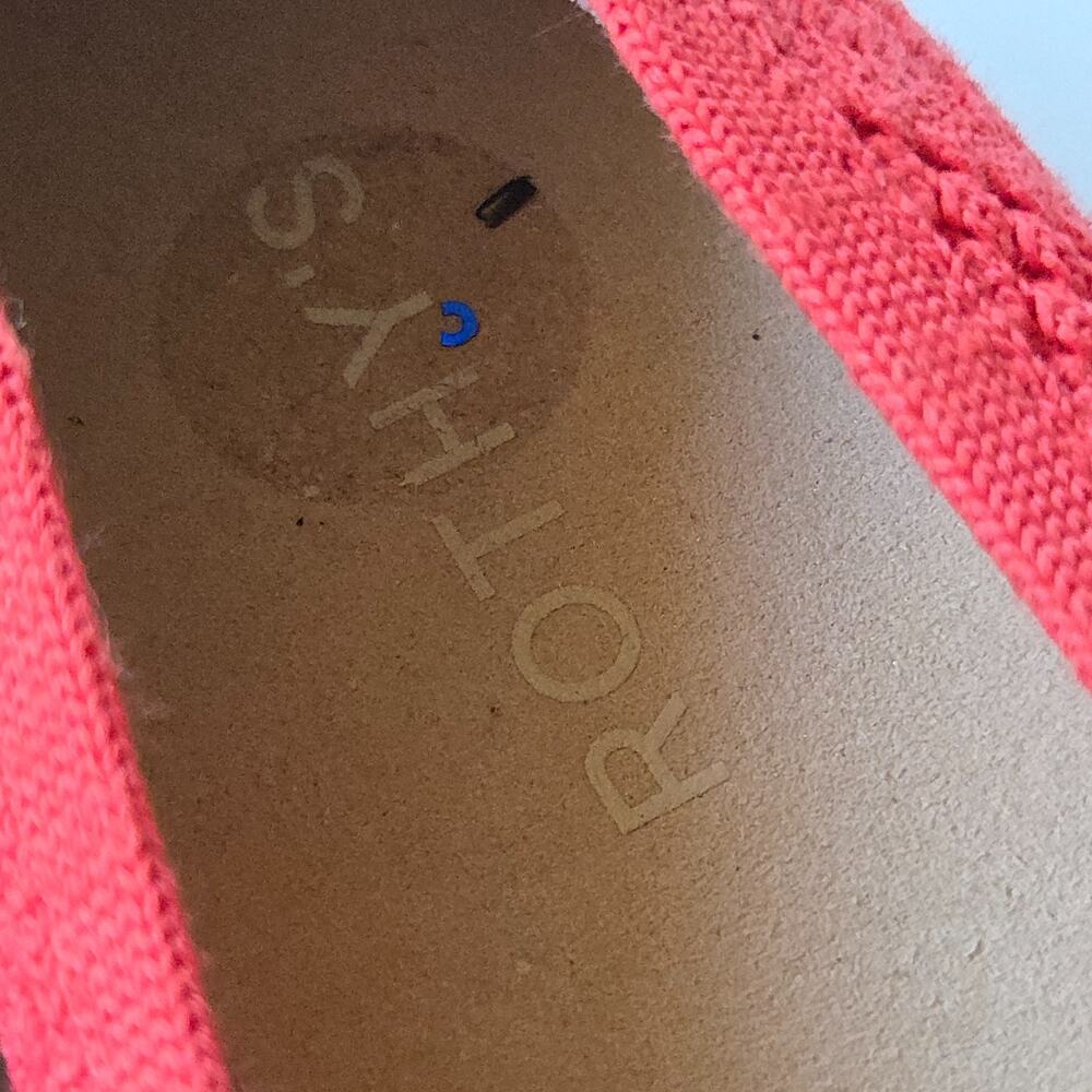 Rothy's The Espadrille Flat Size 8.5 New Red Hot Slip On Flats Comfort Knit - Picture 7 of 7